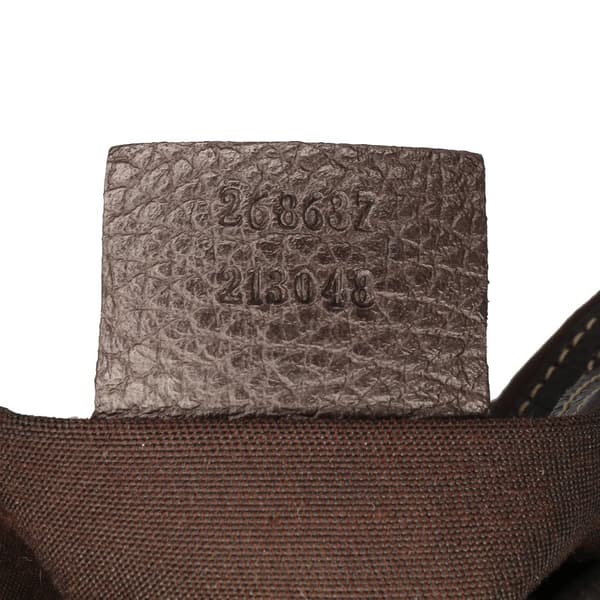 Pre-owned Gucci Abbey GG Crystal Shoulder Bag Brown