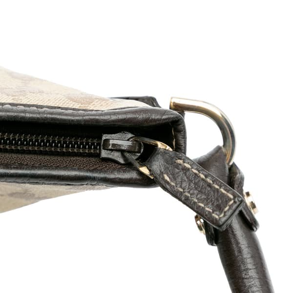 Pre-owned Gucci Abbey GG Crystal Shoulder Bag Brown