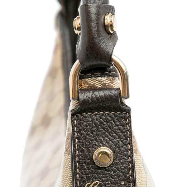 Pre-owned Gucci Abbey GG Crystal Shoulder Bag Brown