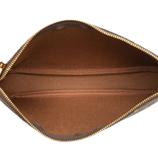 Pre-owned Louis Vuitton Monogram Pochette Accessoires Brown