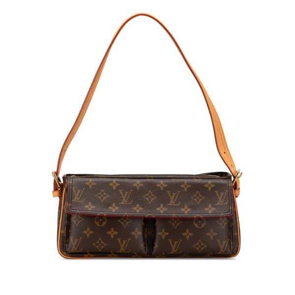 Pre-owned Louis Vuitton Monogram Viva Cite MM Brown