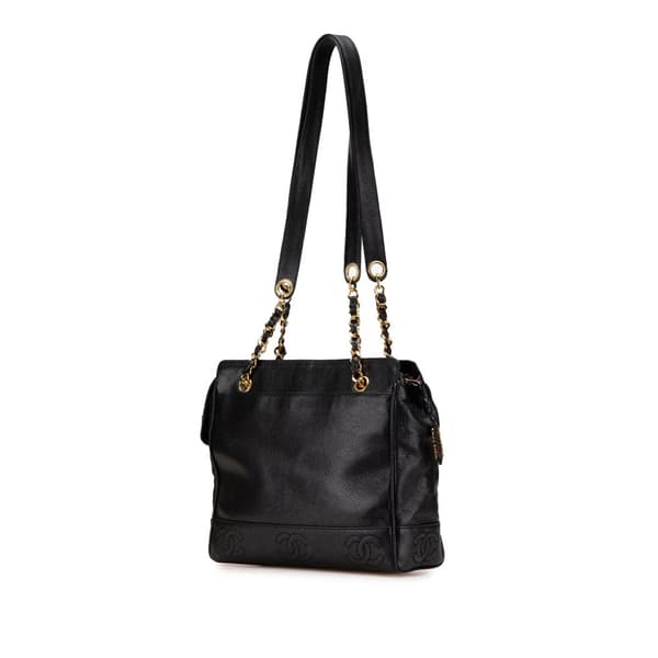 Pre-owned Chanel Triple CC Caviar Shoulder Bag Black