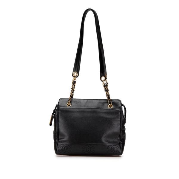 Pre-owned Chanel Triple CC Caviar Shoulder Bag Black
