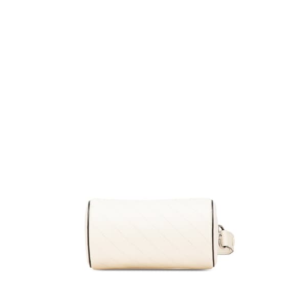 Pre-owned Gucci Mini Leather Blondie Shoulder Bag White