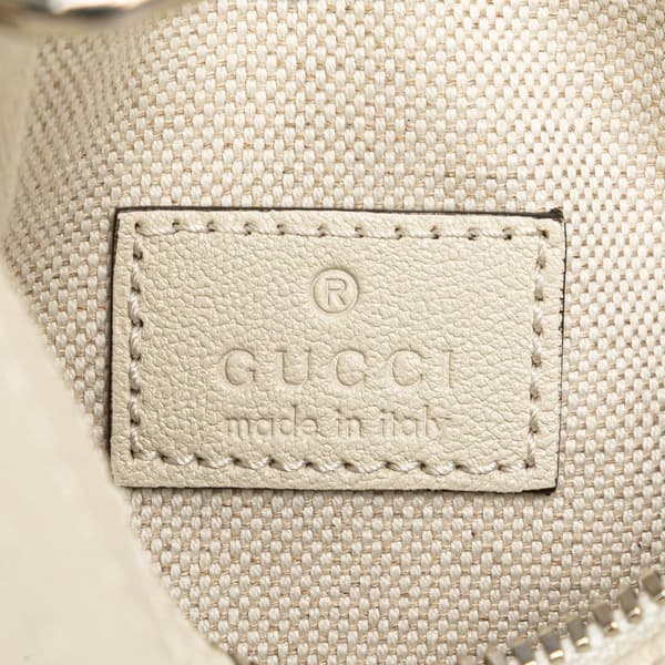 Pre-owned Gucci Mini Leather Blondie Shoulder Bag White