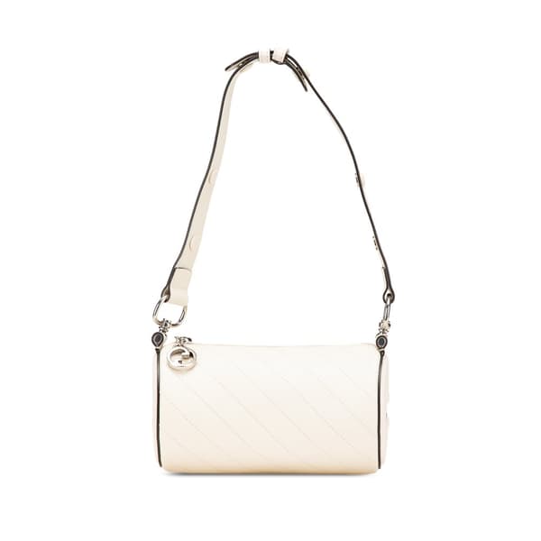 Pre-owned Gucci Mini Leather Blondie Shoulder Bag White