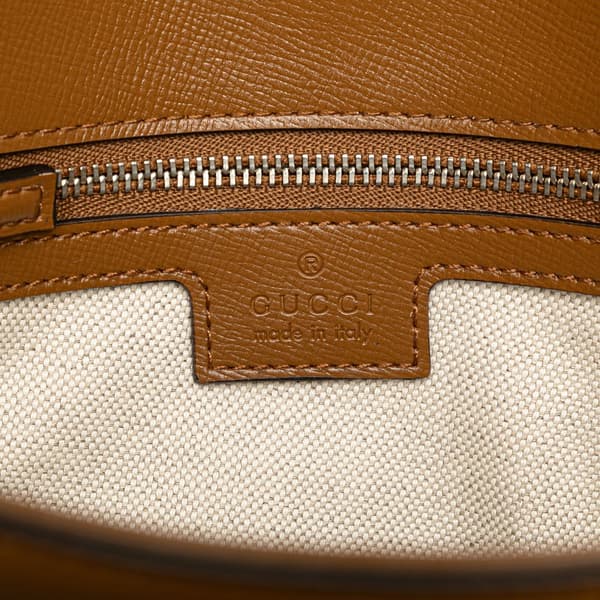 Pre-owned Gucci GG Canvas Asymmetric Horsebit 1955 Shoulder Bag Brown