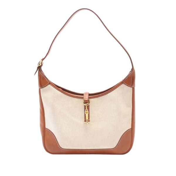 Pre-owned Hermès Toile Barenia Trim II 31 Brown