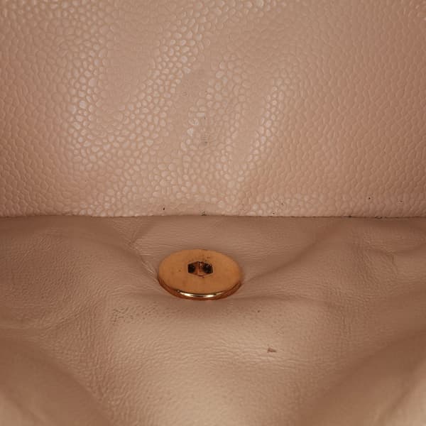 Pre-owned Chanel Medium Classic Caviar Double Flap Brown