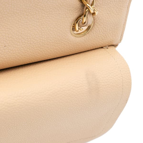 Pre-owned Chanel Medium Classic Caviar Double Flap Brown
