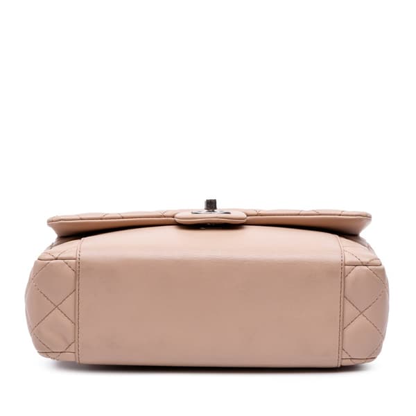 Pre-owned Chanel Medium CC Quilted Calfskin Single Flap Brown