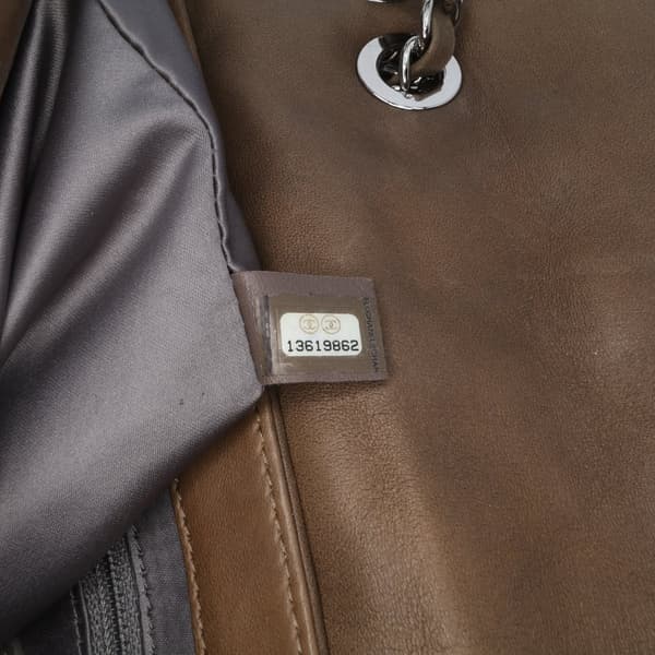 Pre-owned Chanel Jumbo Quilted Lambskin Coco Rain Flap Brown