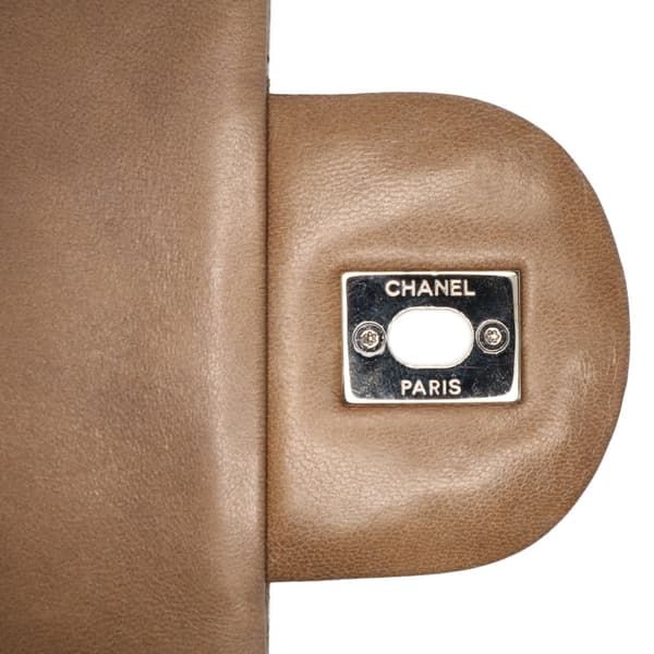 Pre-owned Chanel Jumbo Quilted Lambskin Coco Rain Flap Brown