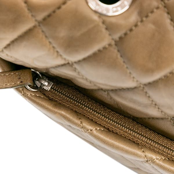 Pre-owned Chanel Jumbo Quilted Lambskin Coco Rain Flap Brown