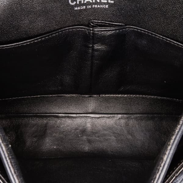 Pre-owned Chanel Medium Classic Patent Double Flap Black