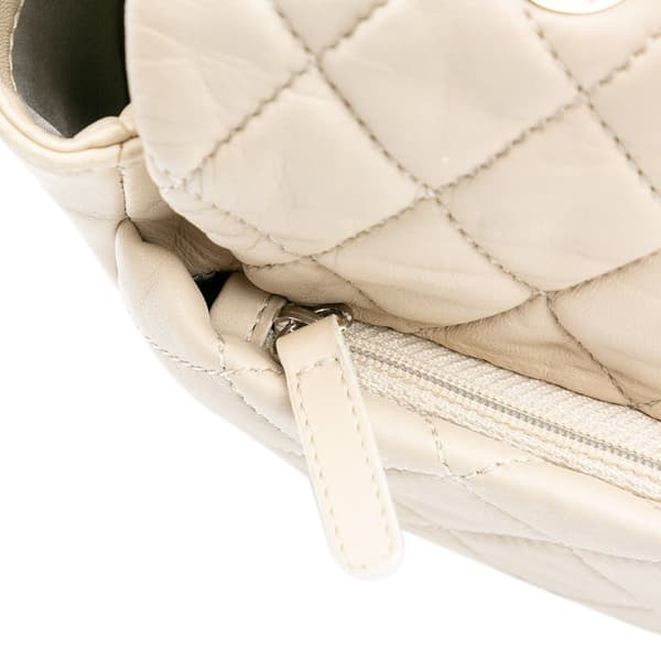 Pre-owned Chanel Jumbo Quilted Lambskin Coco Rain Flap Brown