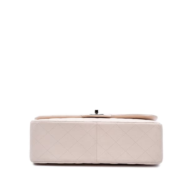 Pre-owned Chanel Jumbo Classic Lambskin Double Flap White