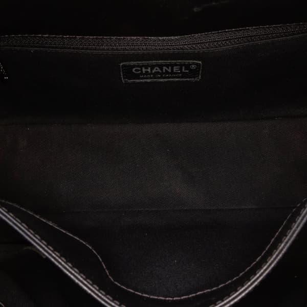 Pre-owned Chanel Medium Quilted Glazed Calfskin Lady Pearly Flap Black