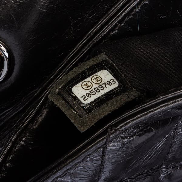 Pre-owned Chanel Medium Quilted Glazed Calfskin Lady Pearly Flap Black