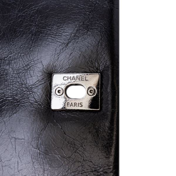 Pre-owned Chanel Medium Quilted Glazed Calfskin Lady Pearly Flap Black