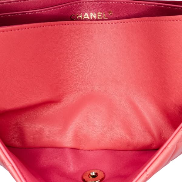 Pre-owned Chanel Medium Lambskin Valentine Heart Charms Single Flap Pink