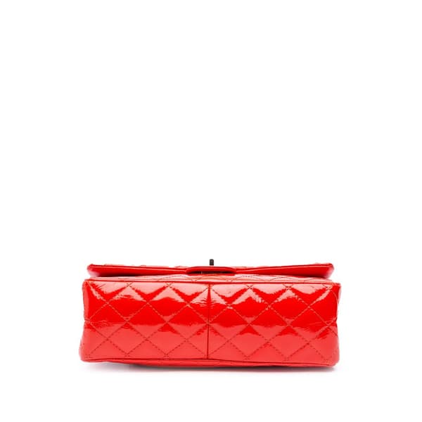 Pre-owned Chanel Reissue 2.55 Patent Double Flap 226 Red