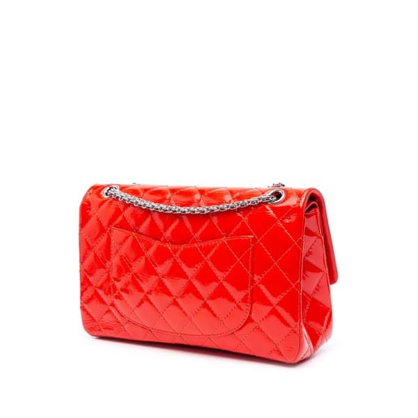 Pre-owned Chanel Reissue 2.55 Patent Double Flap 226 Red