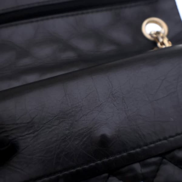 Pre-owned Chanel Reissue 2.55 Aged Calfskin Single Flap 224 Black