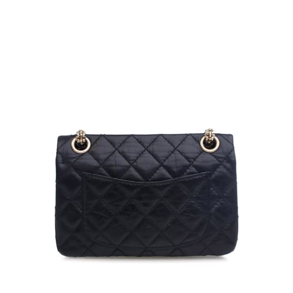 Pre-owned Chanel Reissue 2.55 Aged Calfskin Single Flap 224 Black
