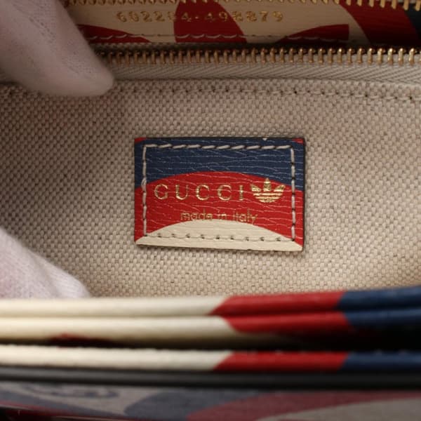 Pre-owned Gucci Adidas Horsebit 1955 Leather Shoulder Bag Red