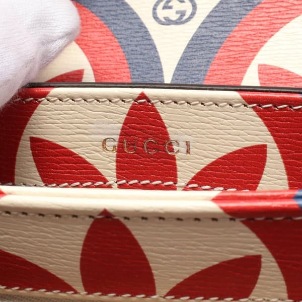 Pre-owned Gucci Adidas Horsebit 1955 Leather Shoulder Bag Red