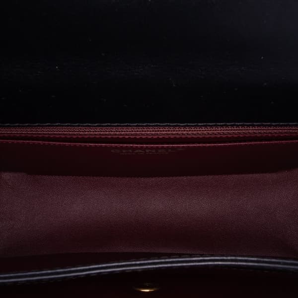 Pre-owned Chanel Embossed Calfskin Single Flap Black