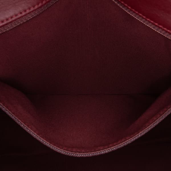Pre-owned Chanel Paris-Salzburg Jumbo Bicolor Quilted Lambskin Tyrolean Flap Red