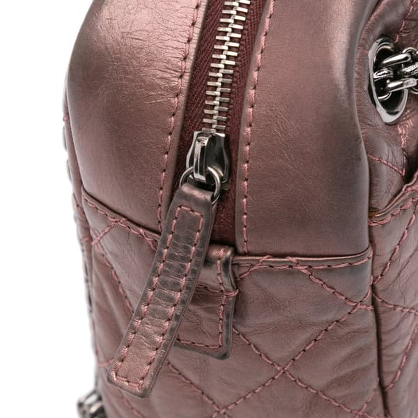 Pre-owned Chanel Small Reissue 2.55 Quilted Aged Calfskin Camera Bag Pink