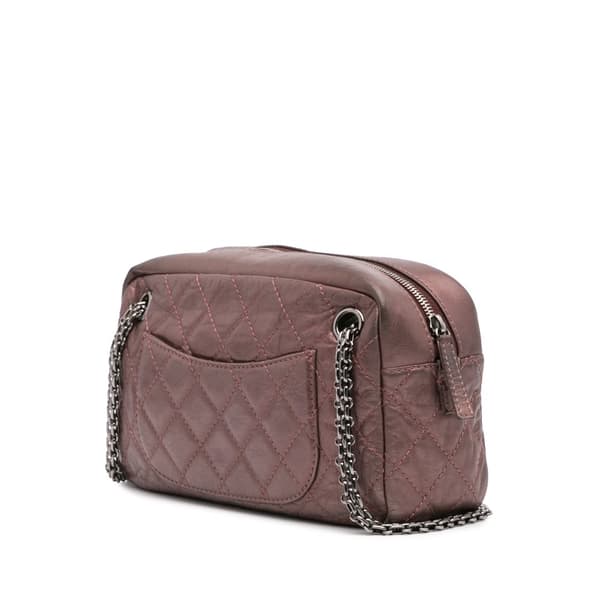 Pre-owned Chanel Small Reissue 2.55 Quilted Aged Calfskin Camera Bag Pink