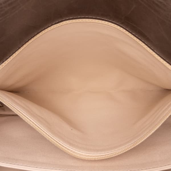 Pre-owned Chanel Quilted Glazed Calfskin Soft Boy Flap Brown