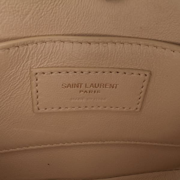Pre-owned Saint Laurent Small Quilted Suede Solferino Satchel In Box Brown