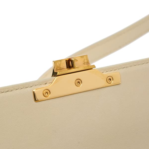 Pre-owned Celine Shiny Calfskin Triomphe Claude Shoulder Bag Brown