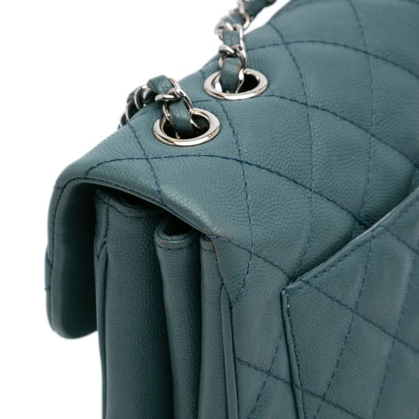 Pre-owned Chanel Medium Quilted Caviar Urban Companion Flap Blue
