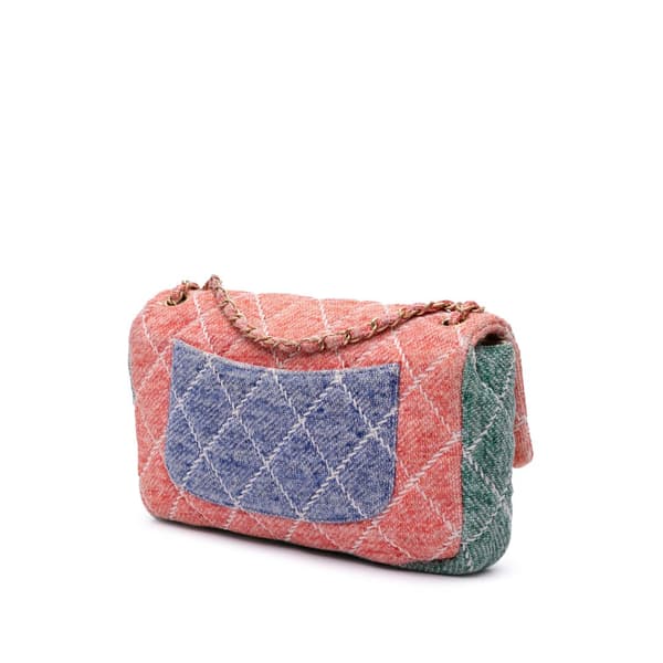 Pre-owned Chanel Jumbo Multicolor Quilted Jersey Ultimate Stitch Flap Multi