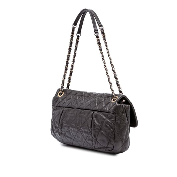 Pre-owned Chanel Quilted Calfskin Chic Quilt Flap Gray