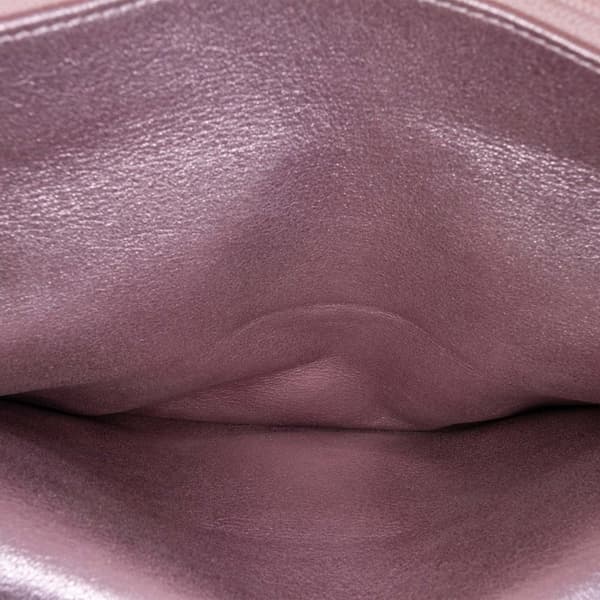 Pre-owned Chanel Medium Classic Iridescent Calfskin Double Flap Pink