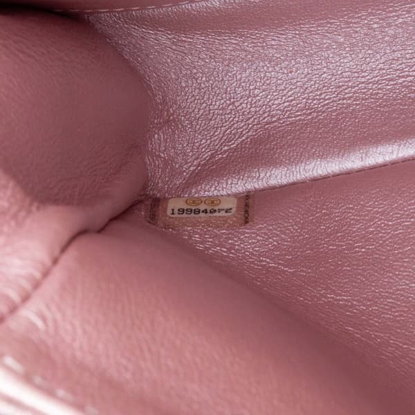 Pre-owned Chanel Medium Classic Iridescent Calfskin Double Flap Pink