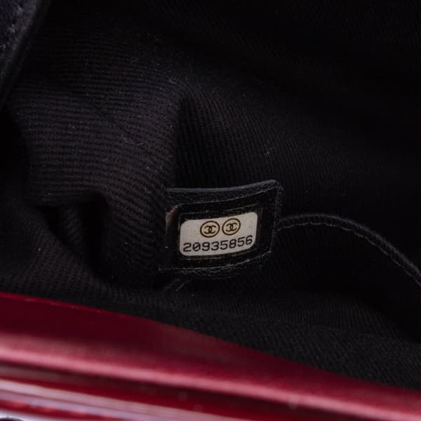 Pre-owned Chanel Large Quilted Patent Coco Shine Accordion Flap Red