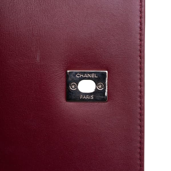 Pre-owned Chanel Large Quilted Patent Coco Shine Accordion Flap Red