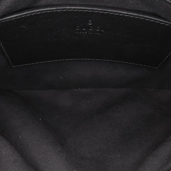 Pre-owned Gucci GG Marmont Matelasse Patent Shoulder Bag Black
