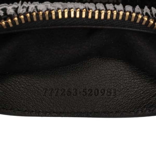 Pre-owned Gucci GG Marmont Matelasse Patent Shoulder Bag Black
