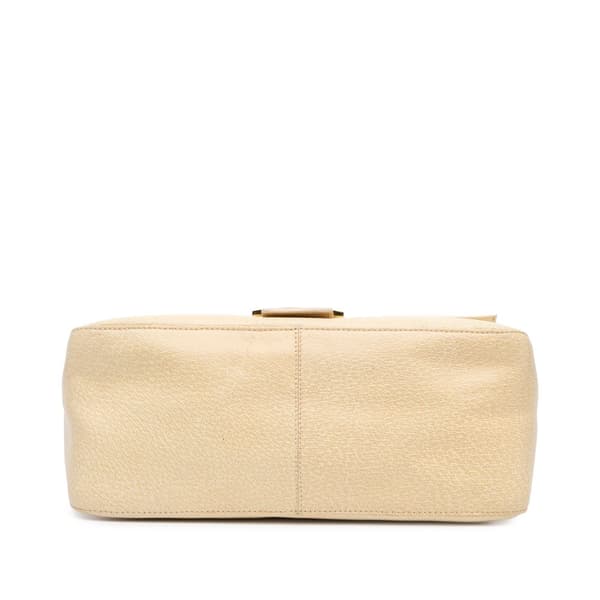 Pre-owned Fendi Large Calfskin Mamma Forever Shoulder Bag White