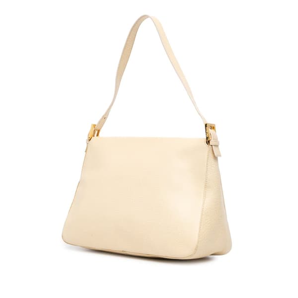 Pre-owned Fendi Large Calfskin Mamma Forever Shoulder Bag White