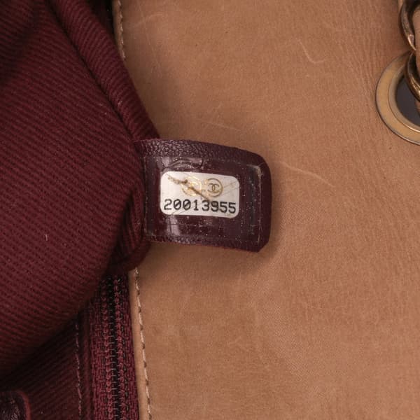 Pre-owned Chanel Medium Bicolor Calfskin Graphic Flap Brown
